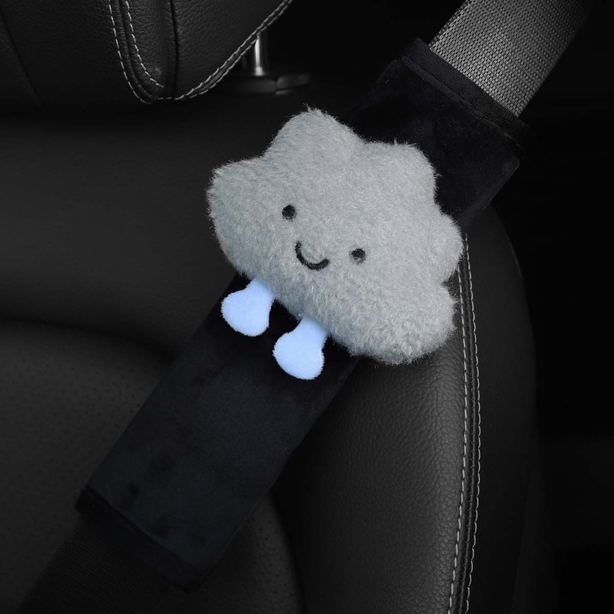 Infant Car Seat Cover - Wolkvormige pluche autoschouderhoes Zacht comfortabel babyveiligheidsgordel