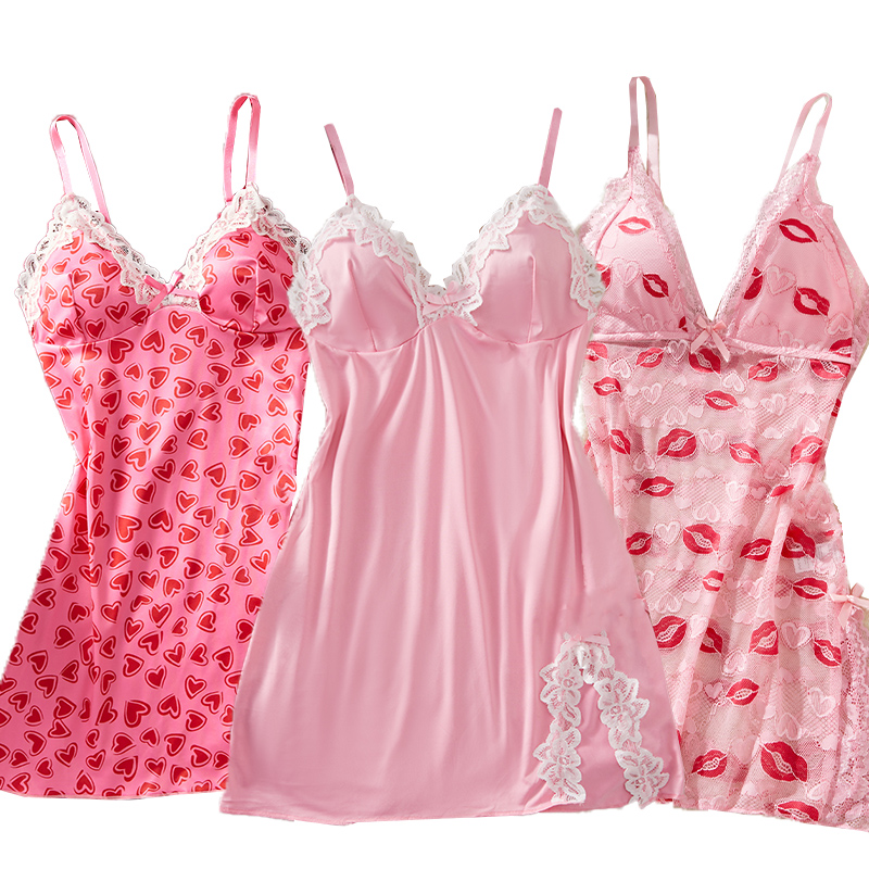 Baby Products Shop - Sexy nachtjurkset, sexy damesnachtjurk met jarretels,